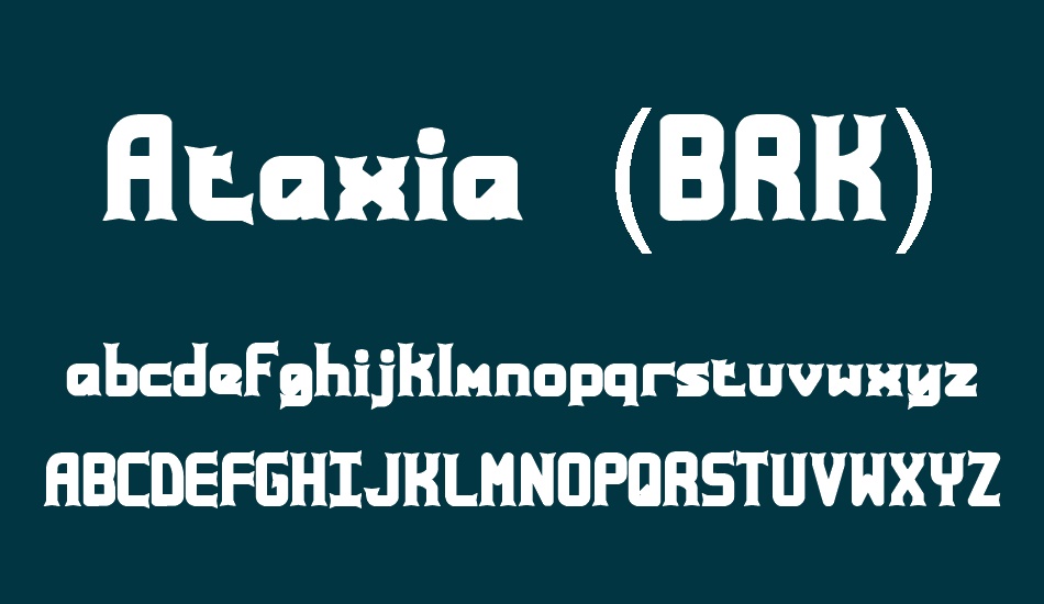 ataxia-(brk) font