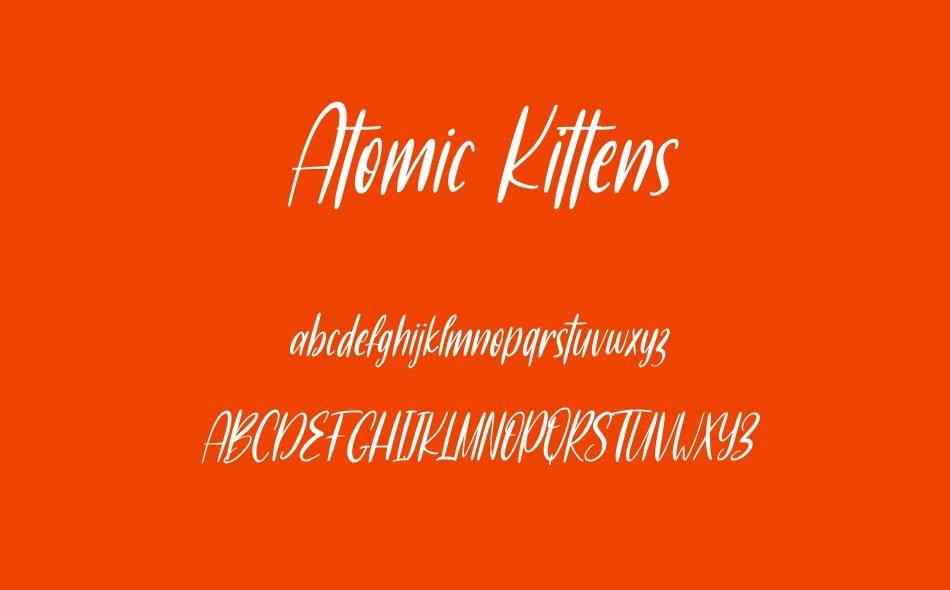 Atomic Kittens font