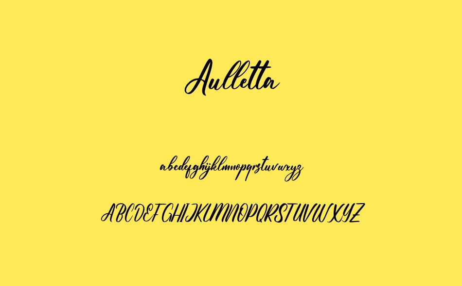 Aulletta font