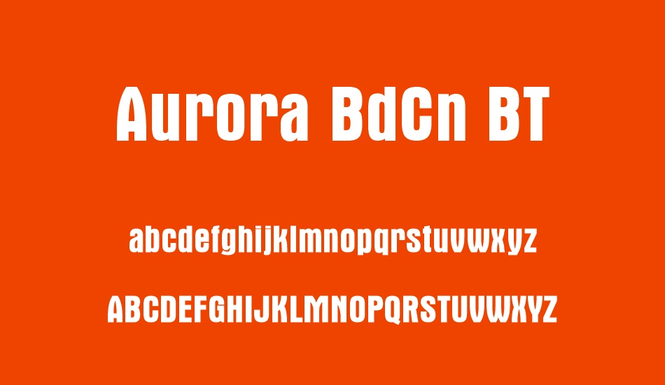 aurora-bdcn-bt font