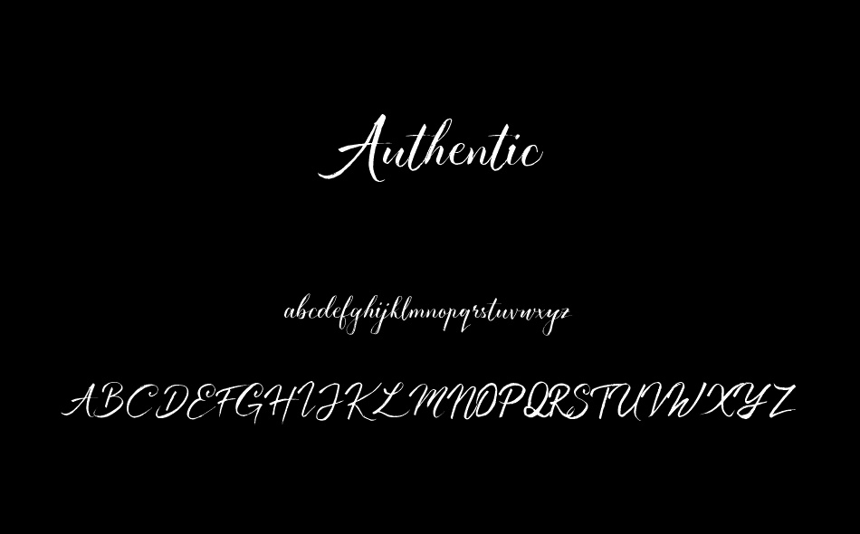 Authentic font