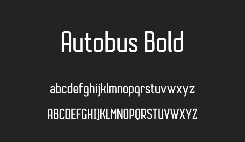 autobus-bold font