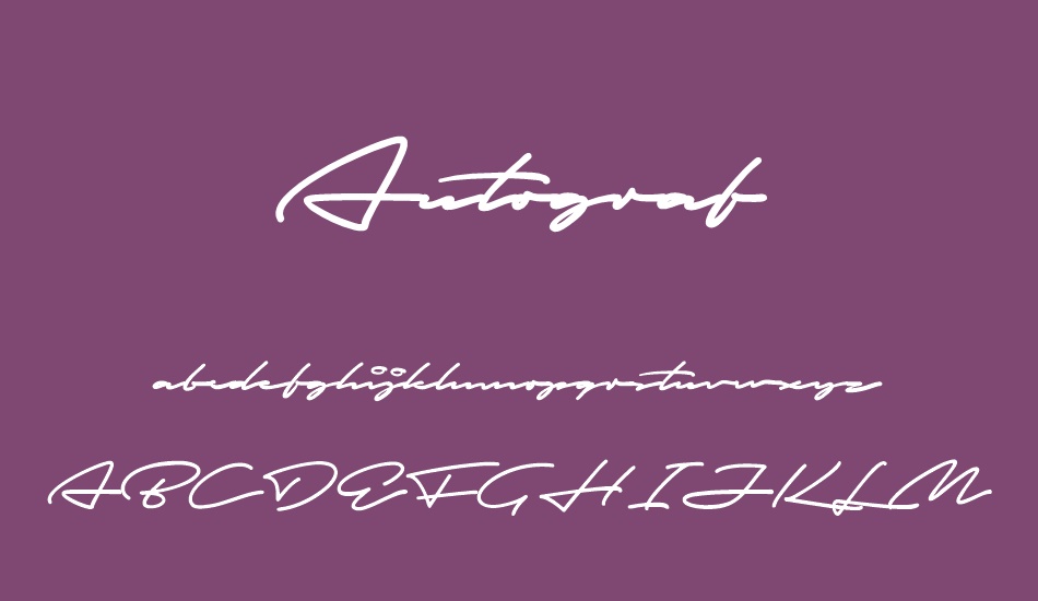 autograf-personal-use-only font