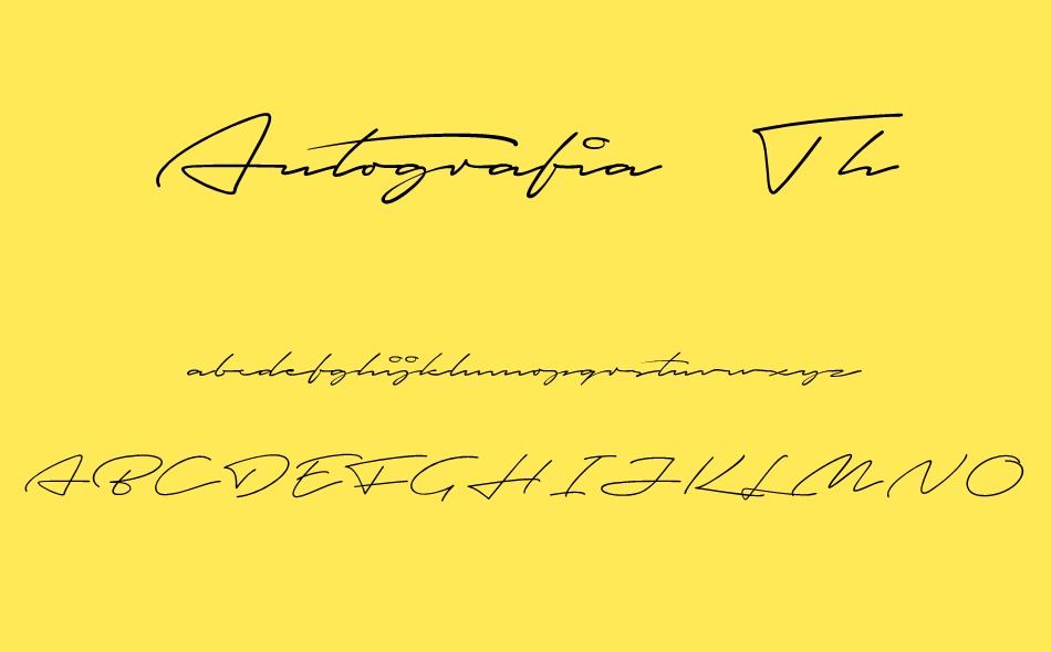 Autografia font