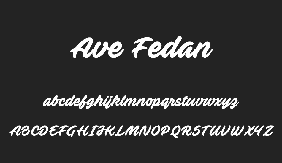 ave-fedan-personal-use-only font