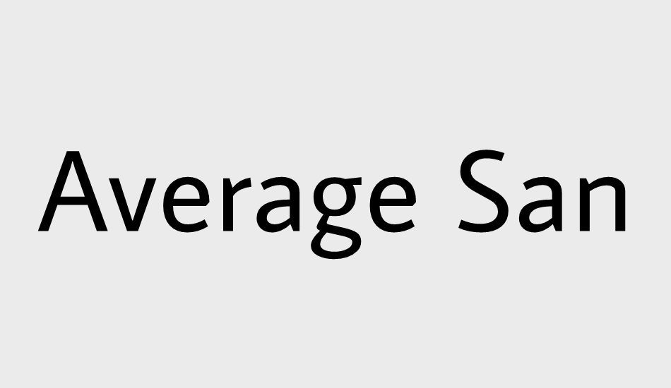 average-sans font big