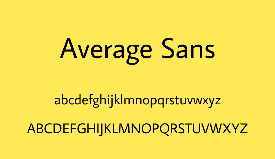 average-sans font