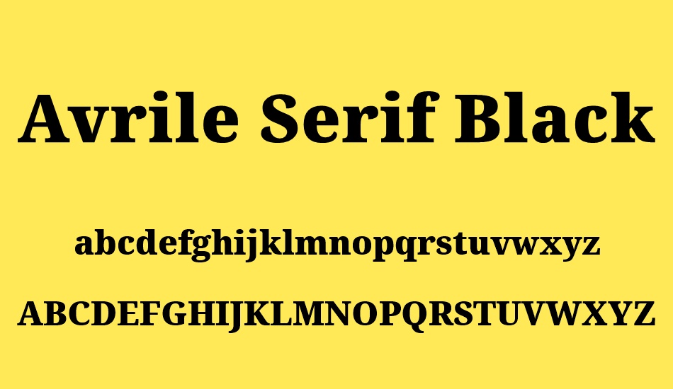 avrile-serif-black font