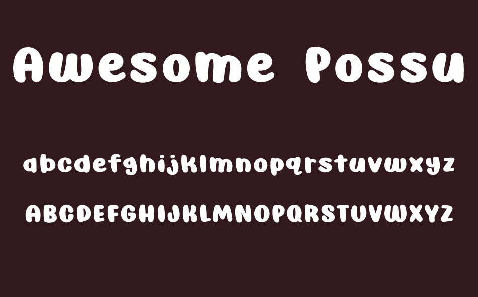 Awesome Possum font
