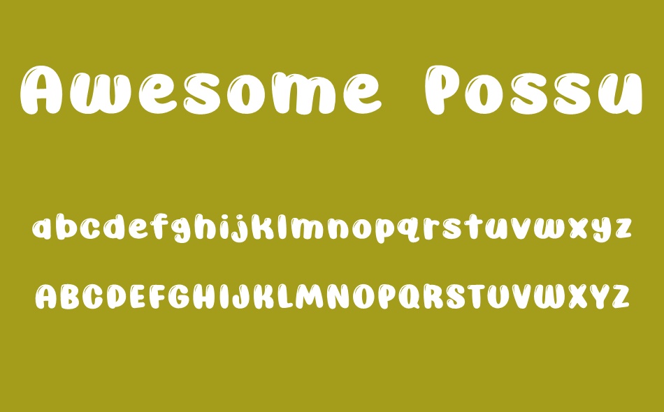 Awesome Possum Shine font