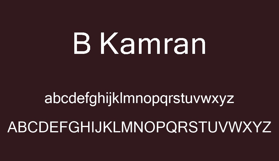 b-kamran font
