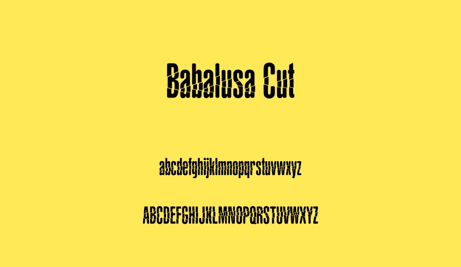 babalusa-cut font