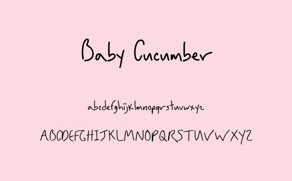 Baby Cucumber font