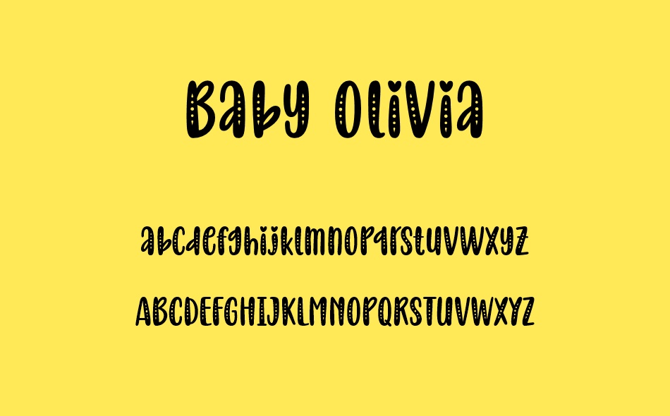 Baby Olivia font