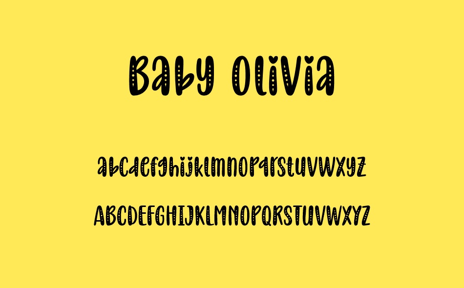Baby Olivia font