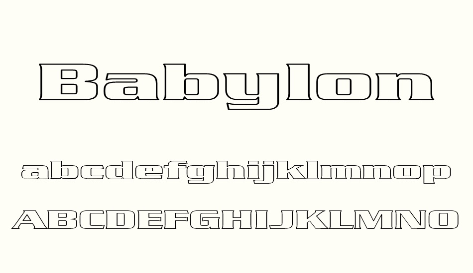 babylon5-hollow font