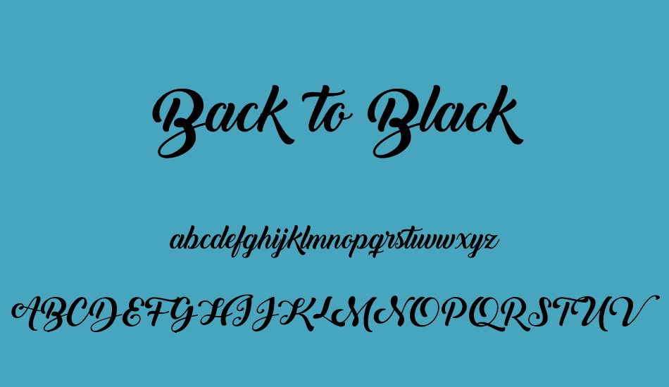 back-to-black-demo font