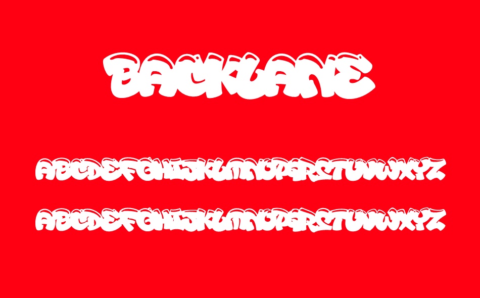 Backlane font