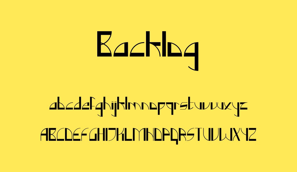 backlog font
