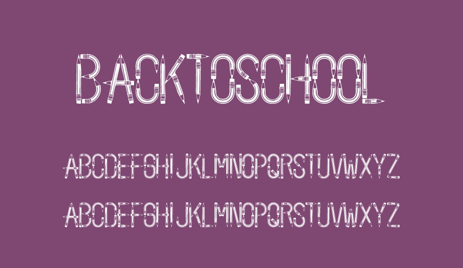 backtoschool font