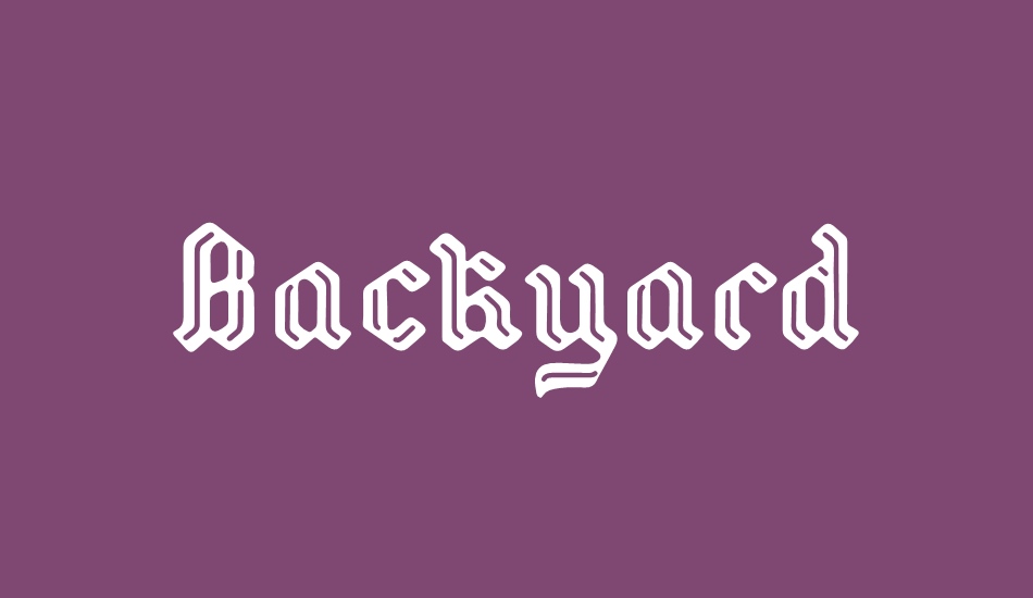 backyard-personal font big