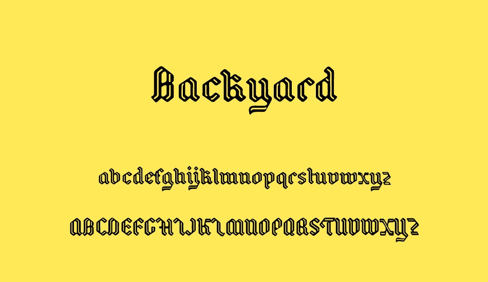backyard-personal font