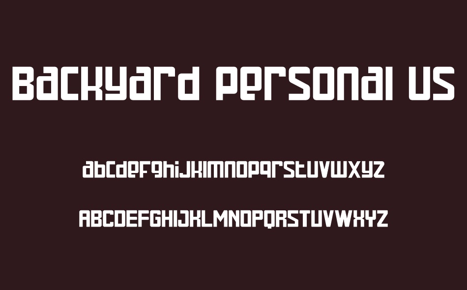 Backyard font