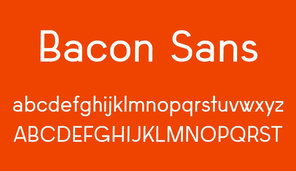 bacon-sans font