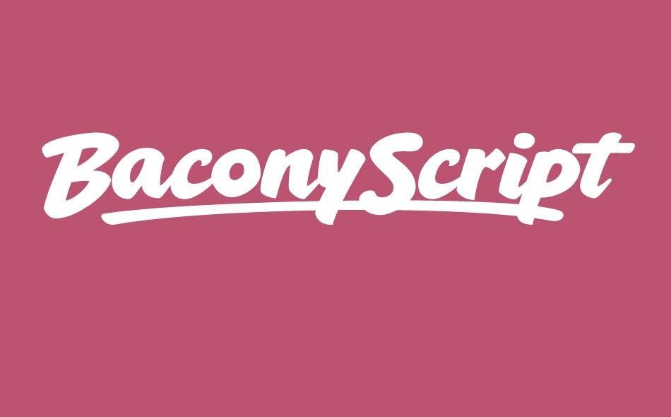 Bacony Script font big