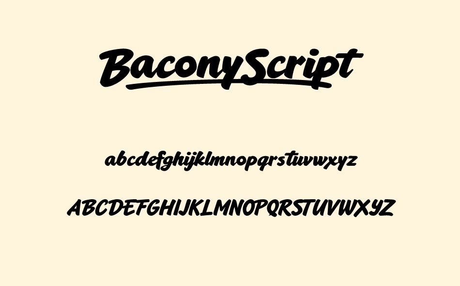 Bacony Script font