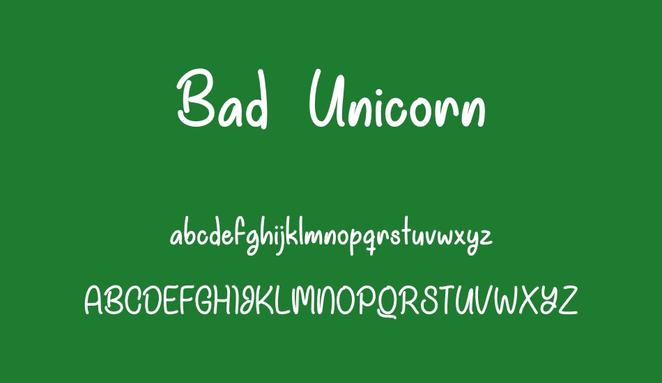 bad-unicorn-demo font