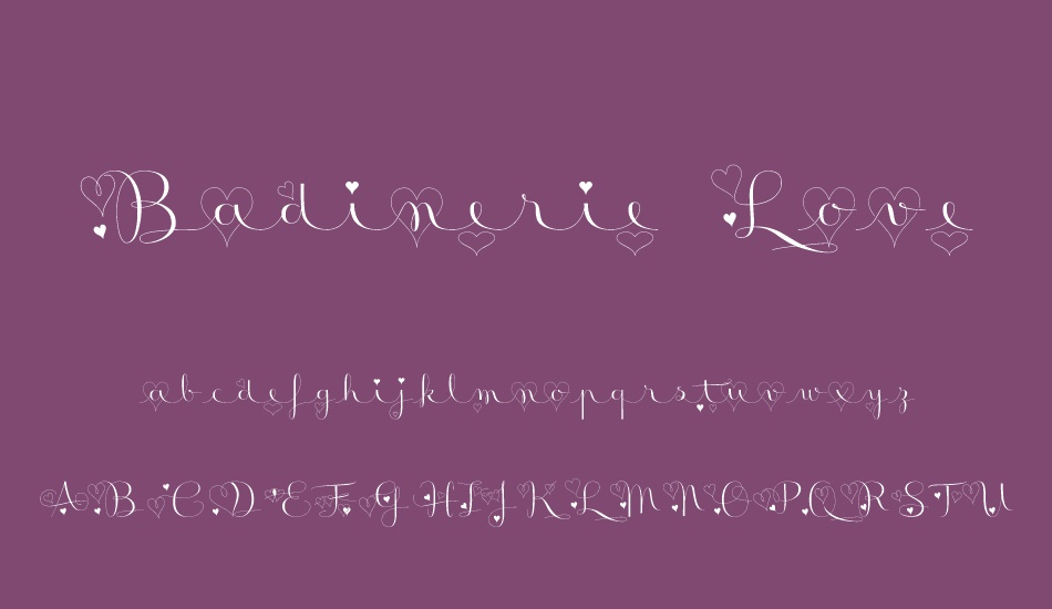 badinerie-love font