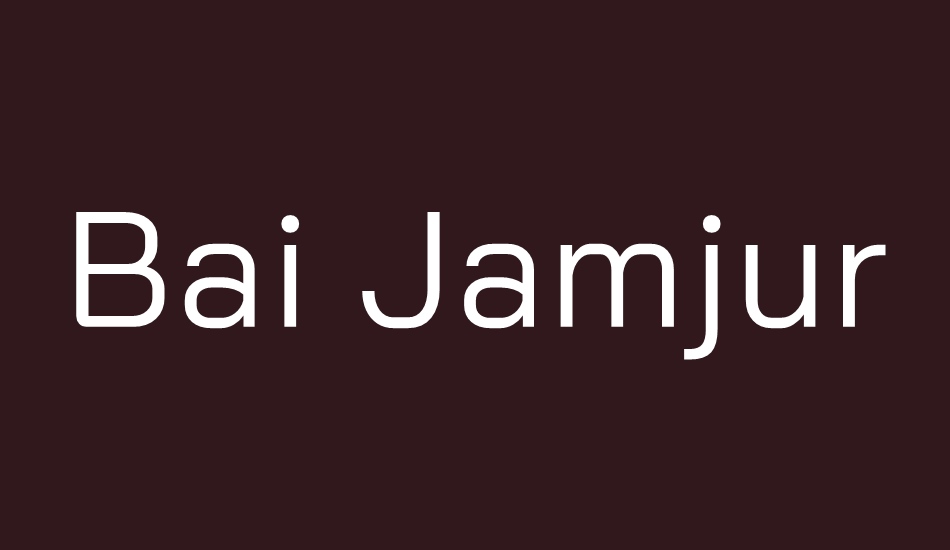 bai-jamjuree font big