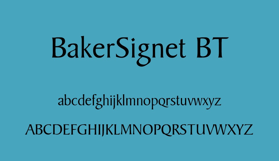 bakersignet-bt font