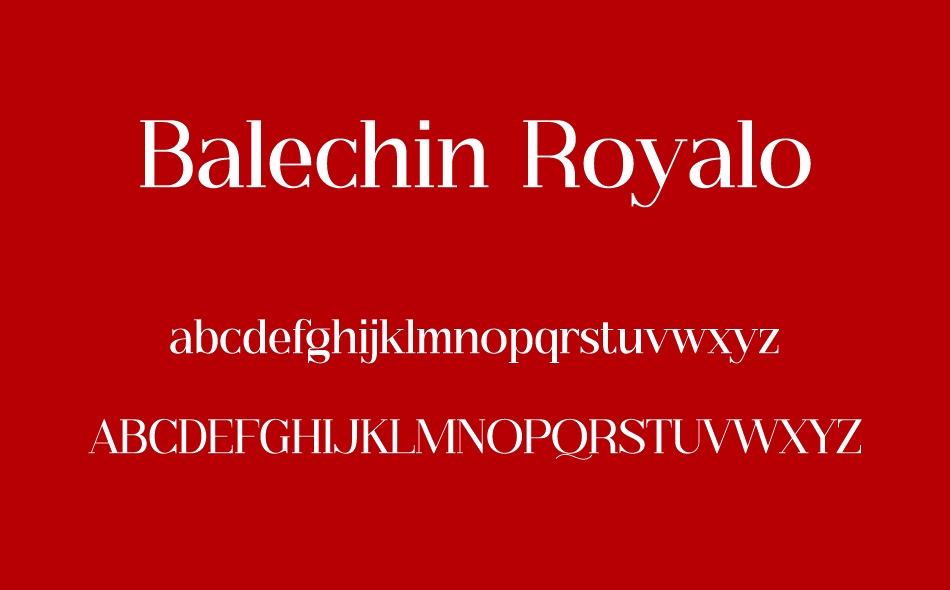 Balechin Royalo font