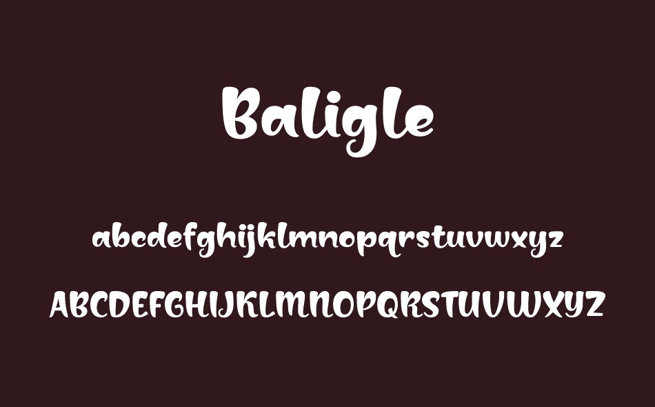 Baligle font