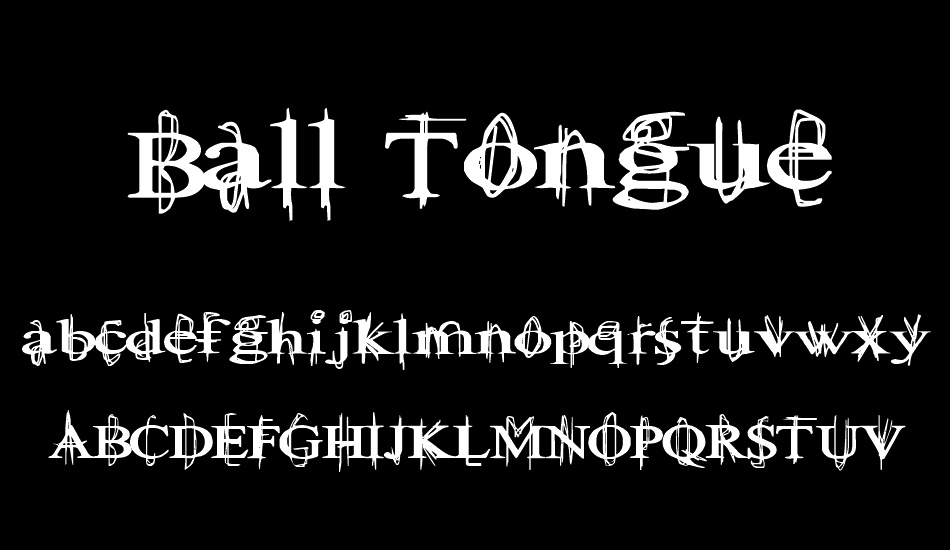 ball-tongue font