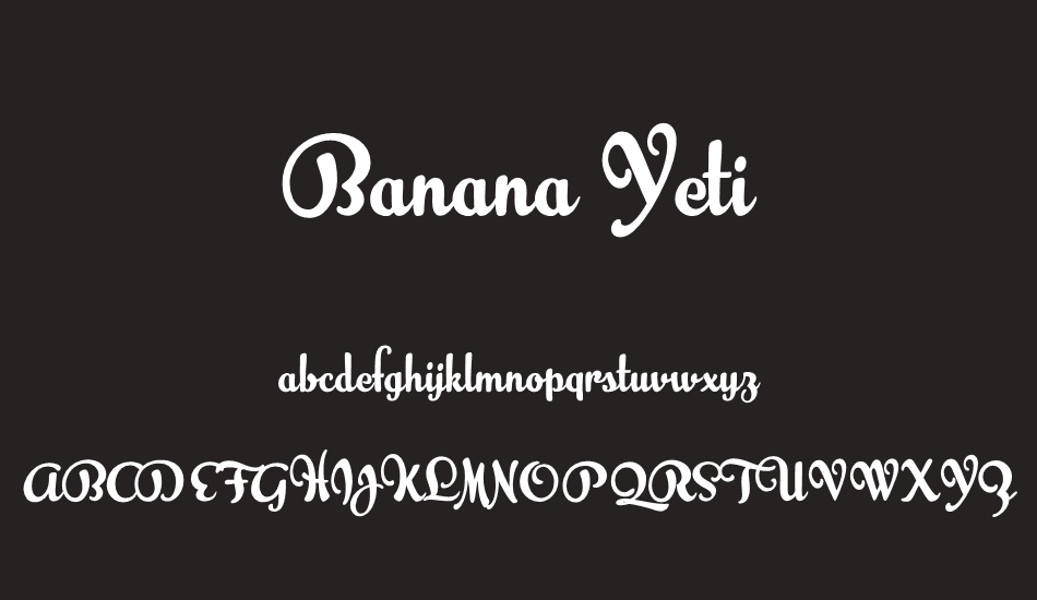 banana-yeti font