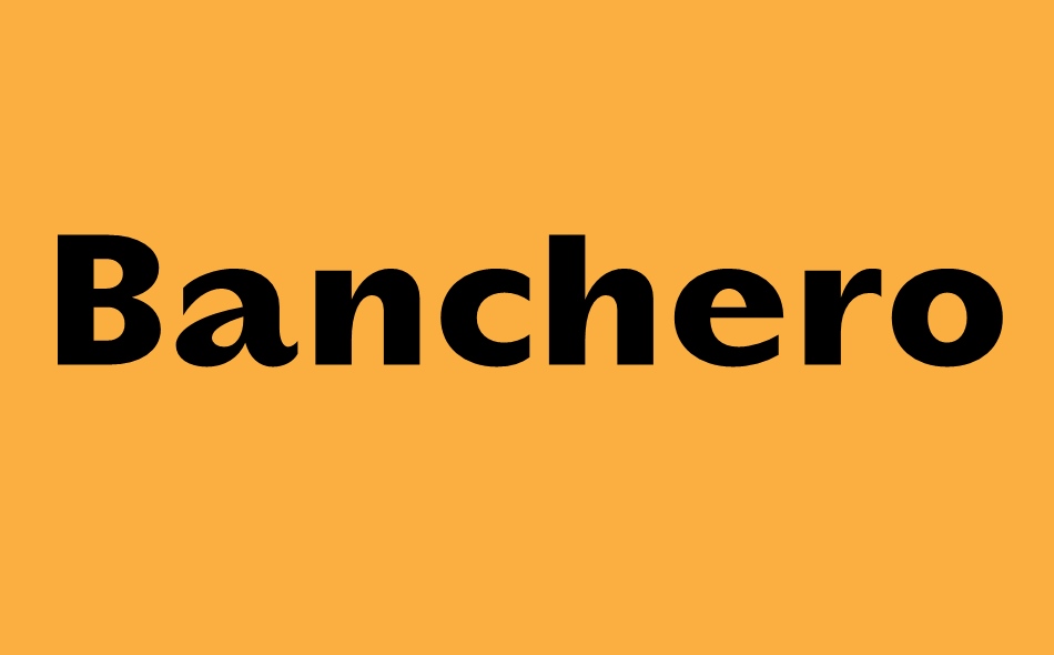 Banchero font big