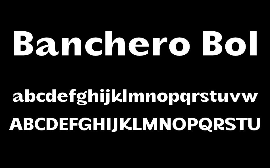 Banchero font