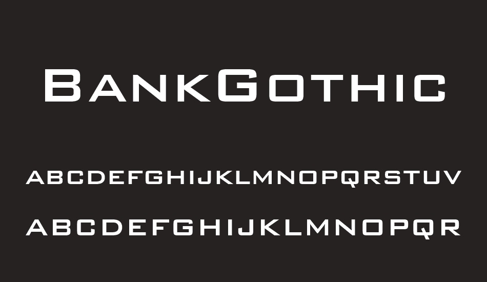 Bankgothic Md Bt Font Bankgothic Md Bt Font Download