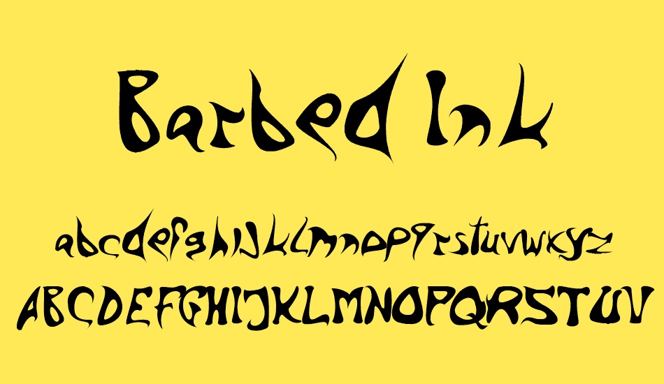 barbed-ınk font