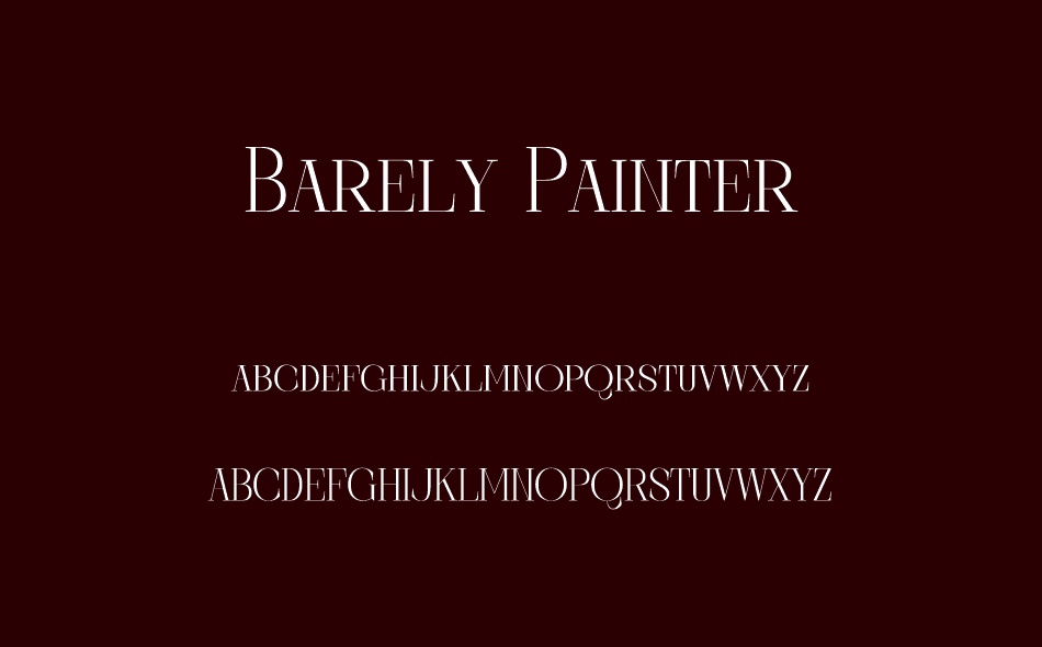 Barely Painter font
