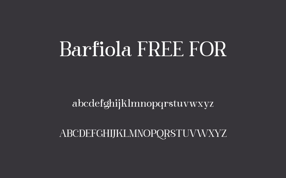 Barfiola font