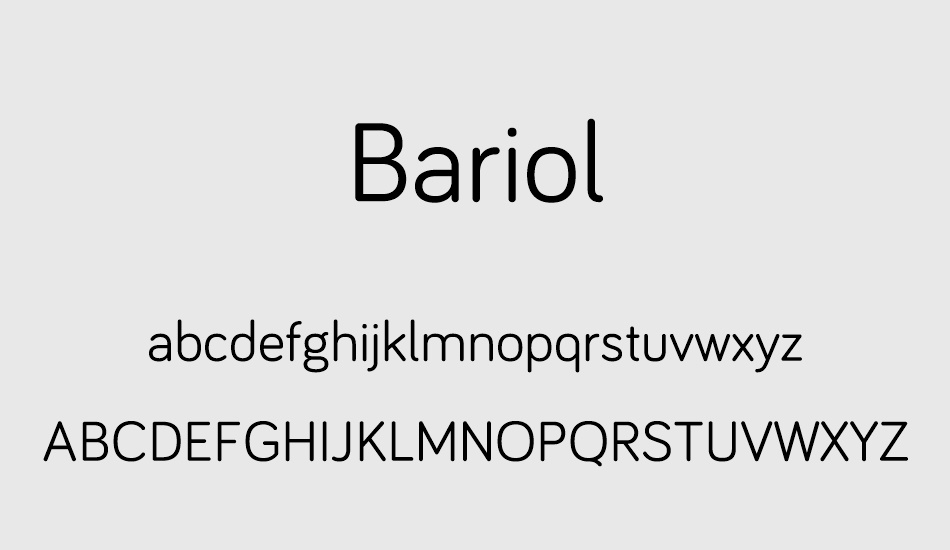 bariol-regular font
