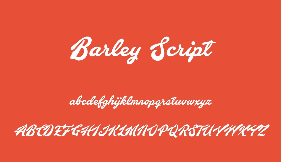barley-script-personal-use font