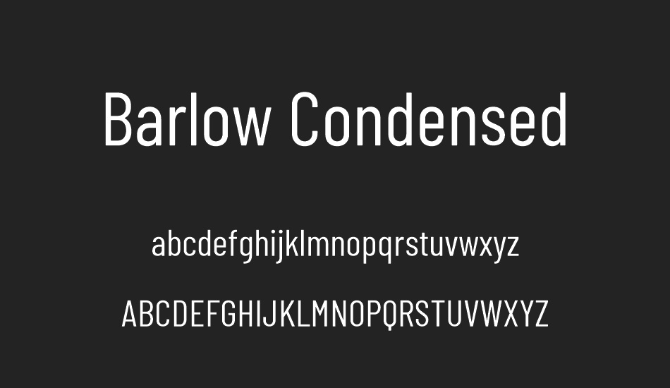 barlow-condensed font