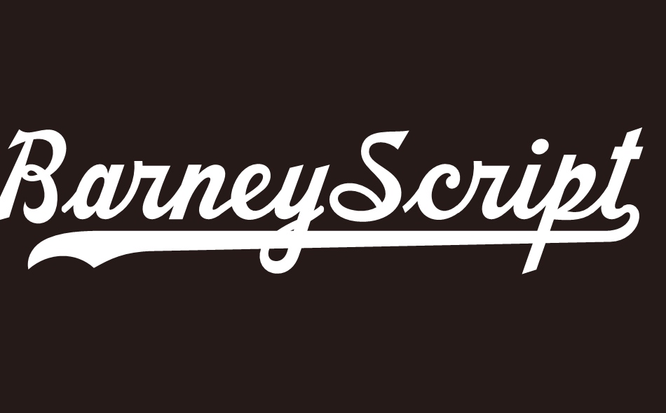 Barney Script font big