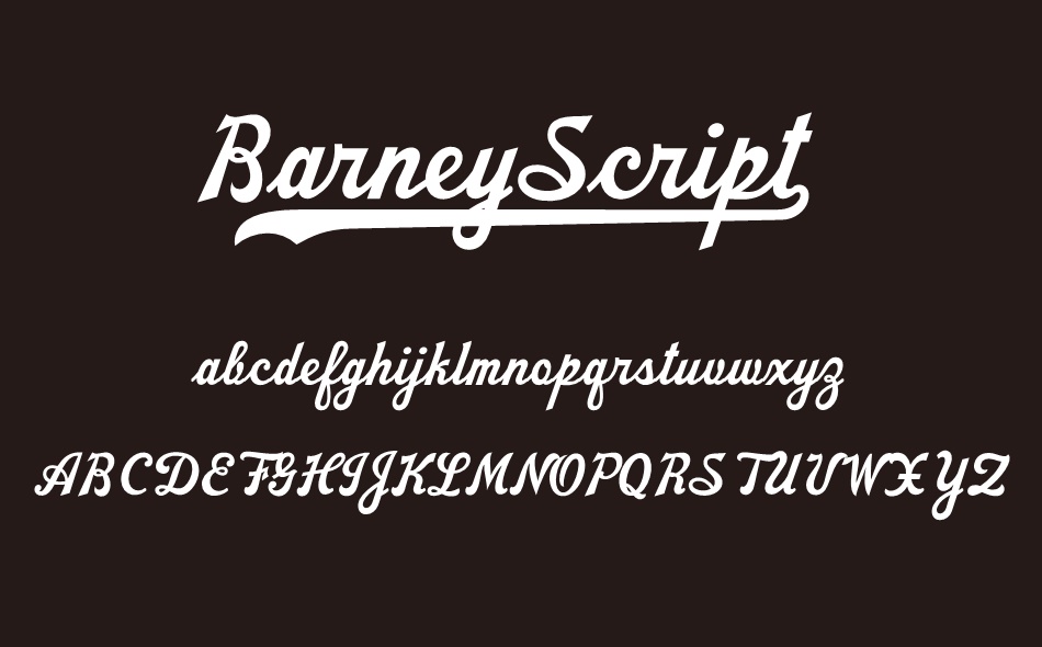 Barney Script font