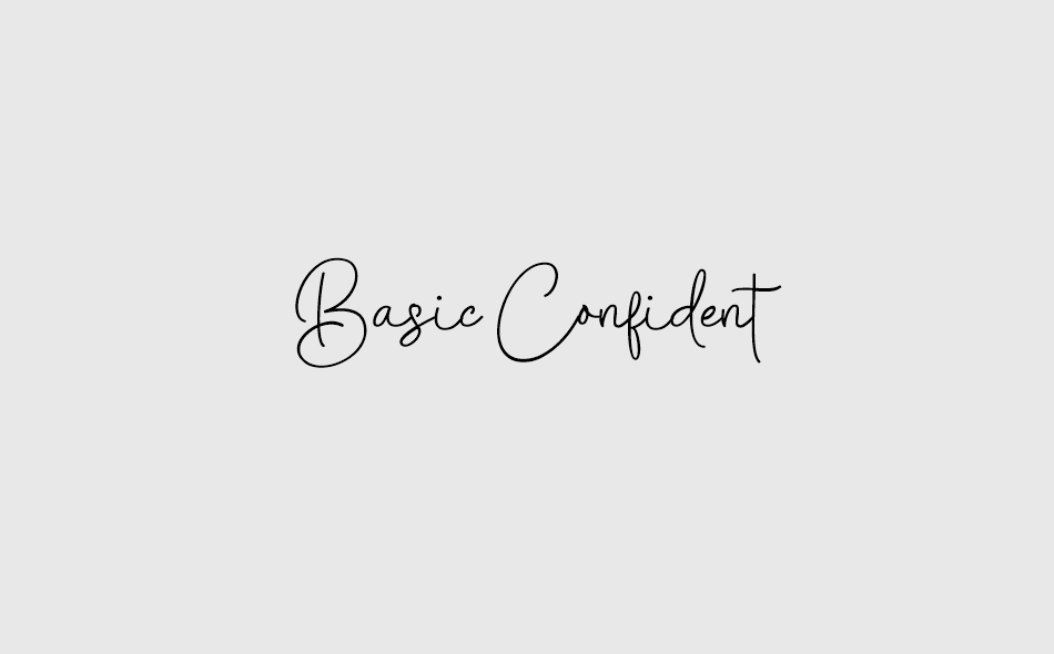 Basic Confident font big